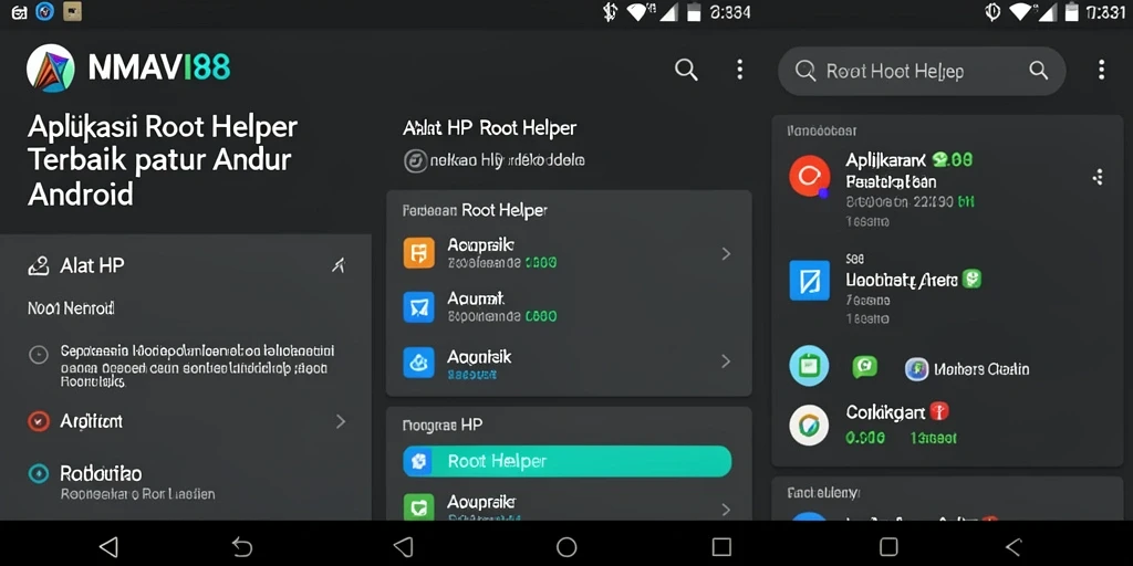 Tampilan antarmuka AMAVI88 yang user-friendly untuk Root Helper.