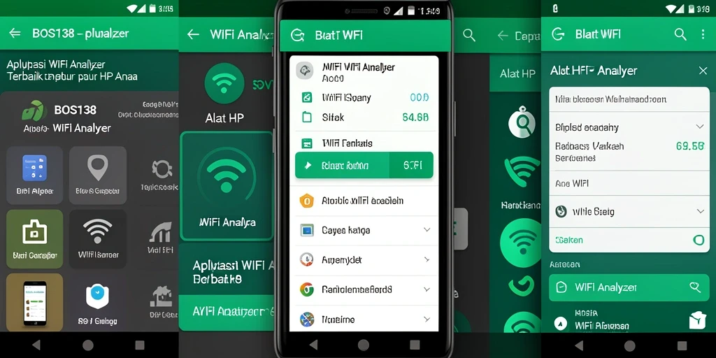 Tampilan antarmuka BOS138 yang menampilkan analisis WiFi secara real-time.