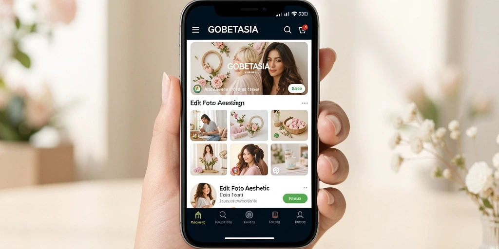 Tampilan antarmuka utama GOBETASIA yang elegan dan modern.