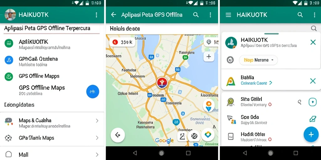 Tampilan antarmuka HAIKUOTK yang sederhana dan informatif untuk GPS Offline Maps.