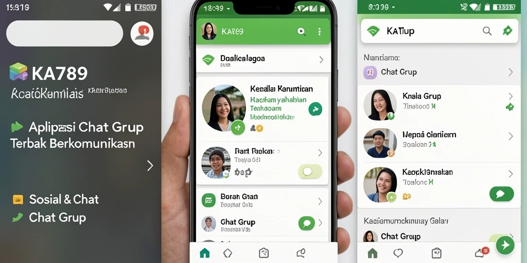 Antarmuka KA789 yang menarik untuk fitur Chat Grup.