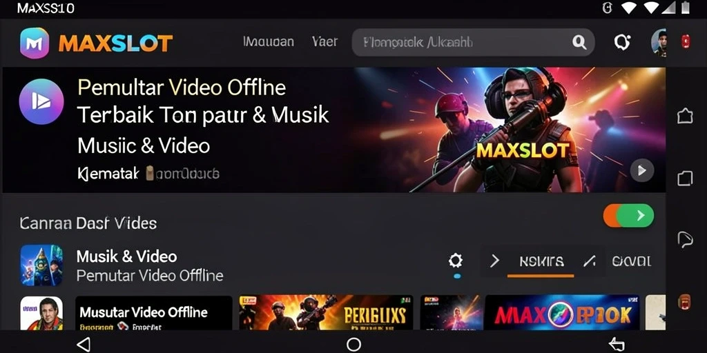 Tampilan antarmuka MAXSLOT yang menarik dan mudah digunakan.