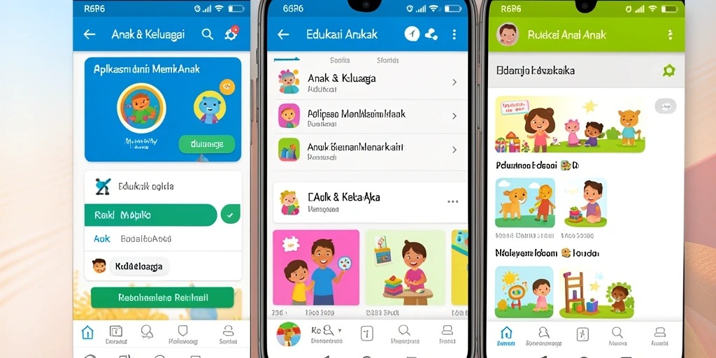 Tampilan antarmuka R6R6 yang ramah anak dan interaktif.