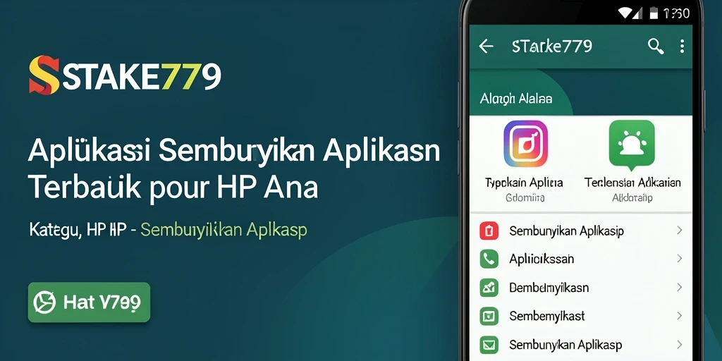 Antarmuka pengguna STAKE779 yang minimalis dan fungsional dalam menyembunyikan aplikasi.
