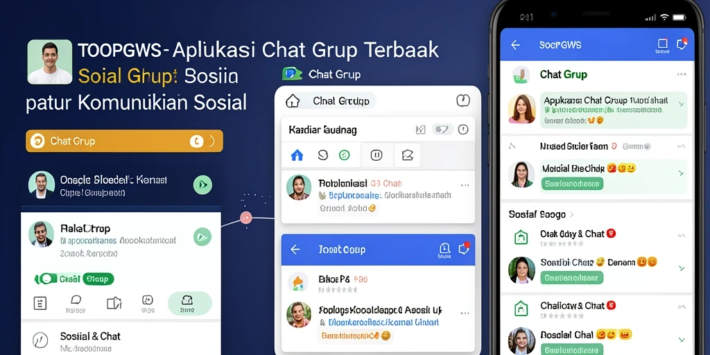Antarmuka TOOPGWS yang bersih dan intuitif untuk Chat Grup.